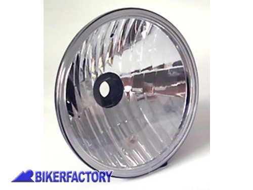 Inserto per faro rotondo Ø 178 mm con vetro trasparente (lampada H4) e riflettore asimettrico - Prodotto generico non specifico per questo modello di moto