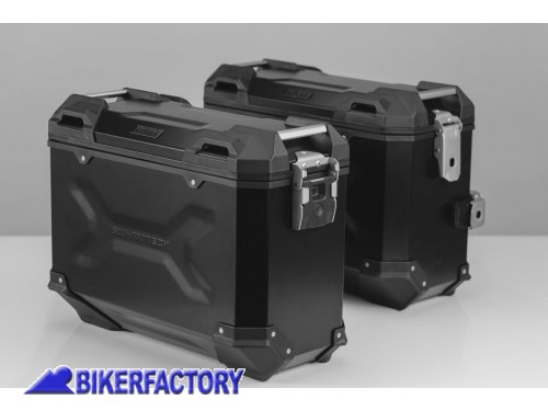 Kit borse laterali in alluminio SW-Motech TRAX ADVENTURE 37 / 37 colore nero per TRIUMPH Tiger Explorer / 1200 - ARTICOLO IN ESAURIMENTO