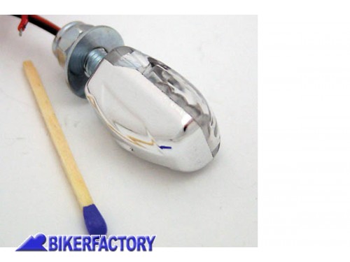 Frecce (dx + sx) a LED mod. PICCO, colore cromo - prodotto generico non specifico per questo modello di moto