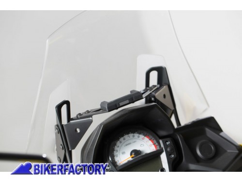 BikerFactory Supporto GPS SW Motech per fissaggio su agganci cupolino specifico per KAWASAKI Versys 650 14 21 GPS 08 646 10700 B 1032025