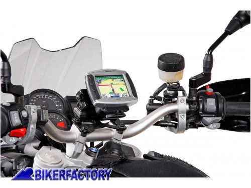 BikerFactory Supporto SW Motech base manubrio per GPS con QUICK LOCK specifico BMW F650 800 GS IN ESAURIMENTO GPS 07 646 10300 B 1012324