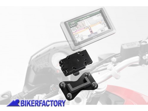 BikerFactory Supporto SW Motech da manubrio per GPS con QUICK LOCK specifico BMW K 1200 GT e K 1300 GT GPS 07 646 10200 B 1012140