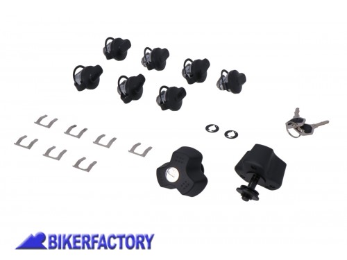 BikerFactory Kit serrature TRAX con chiusure di sicurezza antifurto per telai laterali EVO SW Motech QUICK LOCK QLS 00 046 15100 1046496
