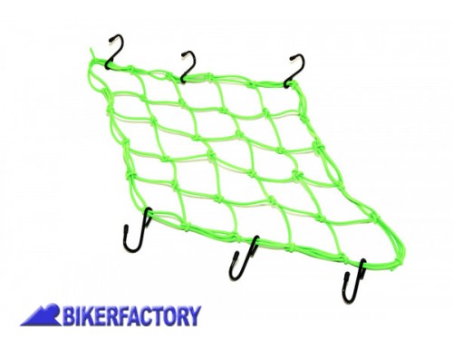 BikerFactory Rete elastica ragno colore verde per fissaggio bagagli moto PW 00 395 116 1043855