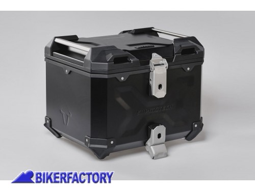 BikerFactory Kit portapacchi ALU RACK e bauletto TOP CASE 38 lt in alluminio SW Motech TRAX ADVENTURE colore nero x HONDA VFR 1200 X Crosstourer GPT 01 661 70000 B 1036717