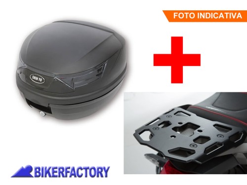 BikerFactory kit completo bauletto 32 lt e portapacchi specifico per HONDA VFR 1200 X Crosstourer 12 in poi GPT 01 661 15000 B PW M 1049066