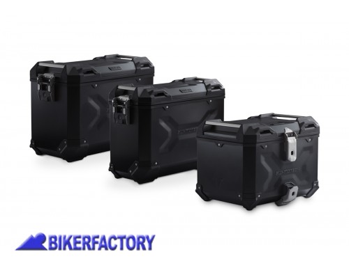 BikerFactory Kit avventura bagagli borse laterali e bauletto TRAX ADVENTURE SW Motech colore nero per Suzuki V Strom 800DE ADV 05 845 75000 B 1048975