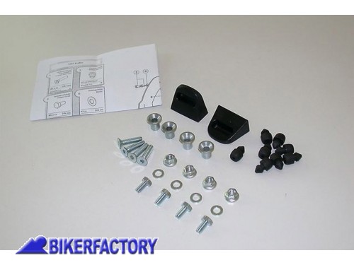 BikerFactory Kit adattatori funghetti SW Motech per montaggio borse GIVI KAPPA MonoKey mod SIDE CARRIER KFT 00 152 105 1000347