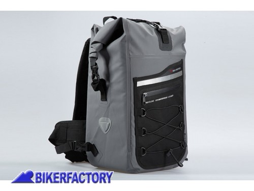 BikerFactory Zaino antipoggia impermeabile SW Motech Drybag 300 Grigio Nero da 30 lt BC WPB 00 011 10000 1030799