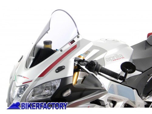BikerFactory Cupolino parabrezza screen MRA mod Racing x APRILIA RSV 4 RR RF 15 in poi Alt 38 5 cm Larg 29 cm 1040484