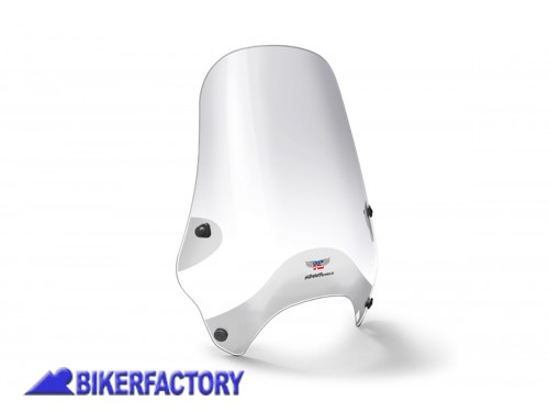 BikerFactory Cupolino parabrezza screen Street Screen National Cycle regolabile trasparente fissaggio QuickSet per manubri %C3%98 32 mm alt 43 2 cm larg 40 6 cm N25014 1034746