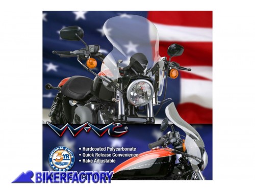 BikerFactory Cupolino parabrezza screen Wave QR National Cycle x Harley Davidson Alt 33 0 cm Largh 40 6 cm ca N21610 1016568