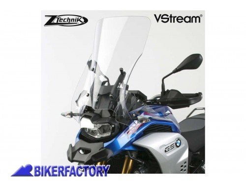 BikerFactory Cupolino parabrezza screen ZTechnik VStream Touring per BMW F 850 GS Adventure colore trasparente Alt 58 4 cm Larg 40 3 cm ca Z2385 1042328
