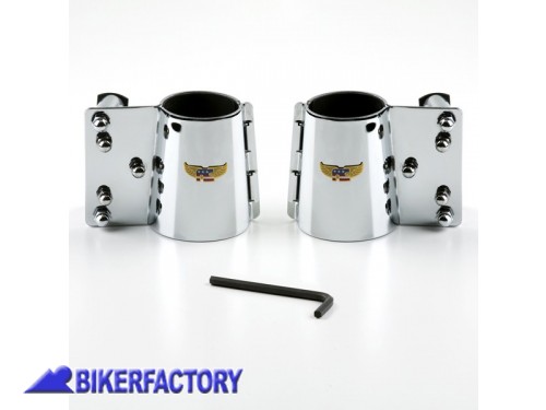 BikerFactory Kit Fissaggio steli forche coniche moto per cupolini parabrezza Heavy Duty National Cycle KIT JC 1038924