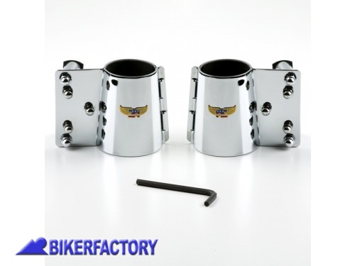 BikerFactory Kit Fissaggio steli forche moto per cupolini parabrezza Heavy Duty National Cycle KIT JA 1036423
