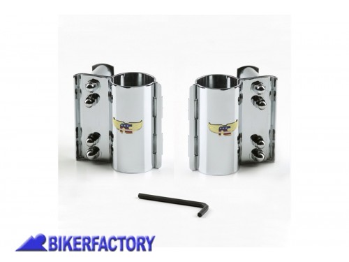 BikerFactory Kit di aggancio Cromato per cupolini Heavy Duty e Dakota National Cycle Forche coniche KIT JJ 1049418