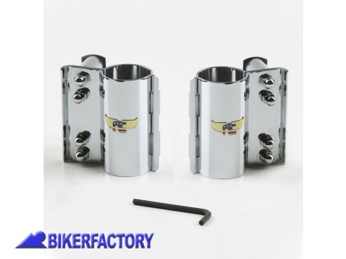 BikerFactory Kit di aggancio Cromato per cupolini Heavy Duty e Dakota National Cycle KIT CHO 1023858