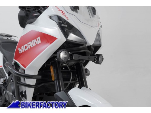 BikerFactory Kit faretti LED EVO FOG LIGHT fendinebbia SW Motech completi di staffe per Moto Morini X Cape 650 NSW 23 017 51000 B 1048559