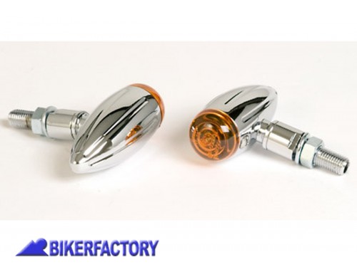 BikerFactory Frecce dx sx mod MICRO BULLET rigate colore cromo Prodotto generico non specifico per questo modello di moto PW 00 203 113 1028343