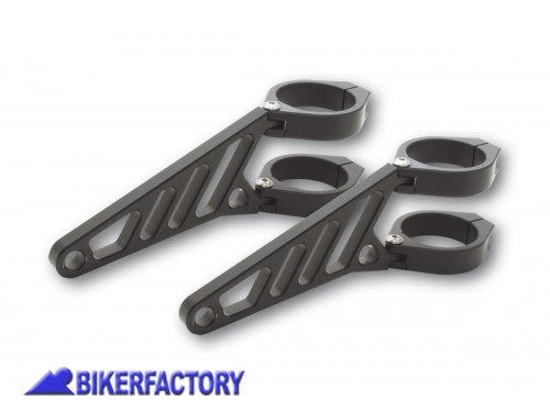 BikerFactory Kit montaggio staffe clamp universale per fari e frecce anteriori 1031126