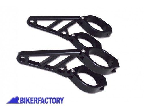 BikerFactory Kit montaggio staffe clamp universali per fari anteriori 1031091