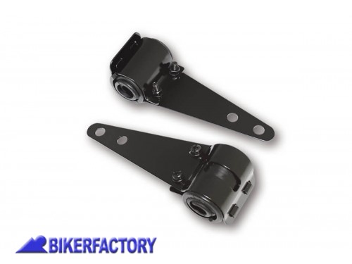 BikerFactory Kit montaggio universale NERO con inserti in gomma per fari anteriori forcelle moto %C3%98 30 38 mm PW 00 220 850 1047533