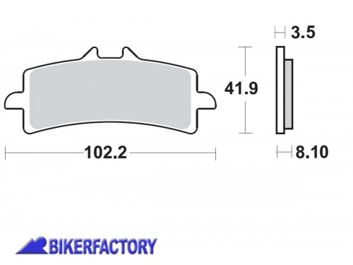 BikerFactory Pastiglie anteriori BRAKING semi metalliche in mescola CM66 BR 930CM66 1010148