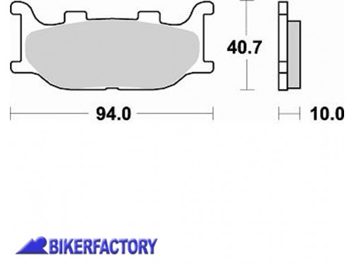 BikerFactory Pastiglie anteriori posteriori BRAKING semi metalliche in mescola SM1 BR 777SM1 1004288