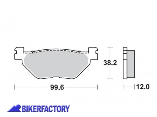 BikerFactory Pastiglie posteriori BRAKING semi metalliche in mescola SM1 BR 868SM1 1004314
