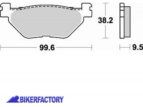 BikerFactory Pastiglie posteriori BRAKING semi metalliche in mescola SM1 BR 903SM1 1004318
