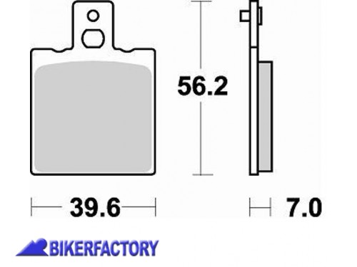 BikerFactory Pastiglie posteriori BRAKING sinterizzate serie CM56 BR 612CM56 1004273