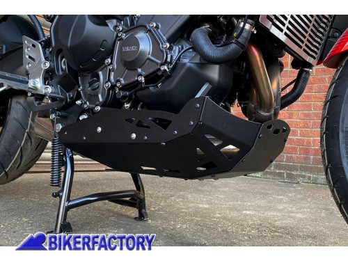 BikerFactory Paracoppa paramotore protezione sottoscocca PYRAMID in alluminio NERO OPACO per Yamaha Tracer 9 MT 09 XSR900 PY06 22156M 1048389