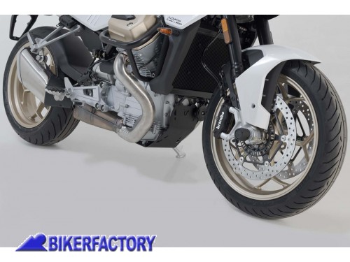 BikerFactory Paracoppa paramotore protezione sottoscocca SW Motech in alluminio NERO per Moto Guzzi V100 Mandello S MSS 17 038 10000 B 1048494