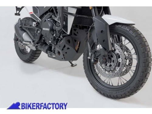 BikerFactory Paracoppa paramotore protezione sottoscocca SW Motech in alluminio NERO per Moto Morini X Cape 650 21 in poi MSS 23 017 10000 B 1048292