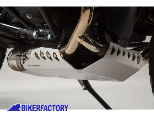 BikerFactory Paracoppa paramotore protezione sottoscocca SW Motech in alluminio colore argento per BMW R nineT Scrambler Pure Racer Urban G S 5 MSS 07 512 10000 S 1029003