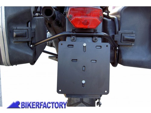 BikerFactory Portatarga in alluminio anodizzato colore NERO con cornice per BMW R 80 GS 1 serie R 80 ST BKF 07 9027 1047875