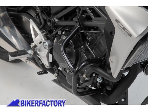 BikerFactory Protezione motore carena paracilindri tubolare SW Motech nero per HONDA CB 300 R SBL 01 906 10000 B 1040256