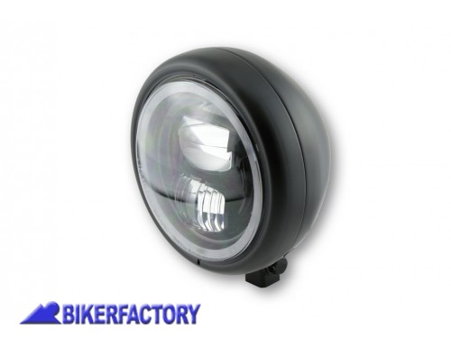 BikerFactory Faro LED anteriore HIGHSIDER modello PECOS TYPE 7 fissaggio inferiore colore nero opaco Prodotto generico non specifico per questo modello di moto PW 00 223 225 1038963
