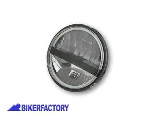 BikerFactory Inserto faro a LED anteriore HIGHSIDER TYP 5 %C3%9814 6 cm colore cromato con bulbo nero Prodotto generico non specifico per questo modello di moto PW 00 226 017 1038227