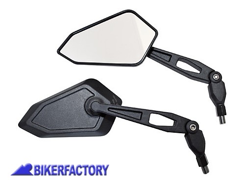 BikerFactory Coppia specchietti retrovisori Dx Sx mod BOOSTER nero Fil M10 Prodotto generico non specifico per questo modello di moto PW 00 301 140 1027827