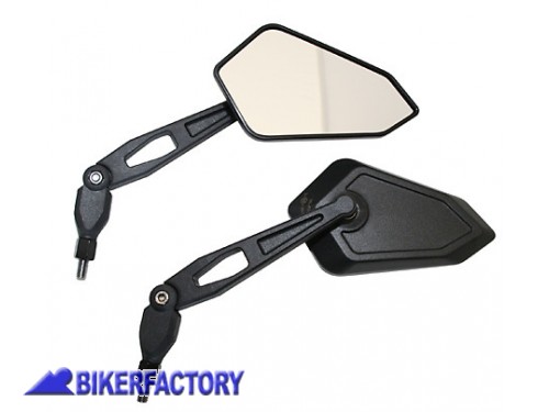 BikerFactory Coppia specchietti retrovisori Dx Sx mod BOOSTER nero Fil M8 Prodotto generico non specifico per questo modello di moto PW 00 301 141 1028296