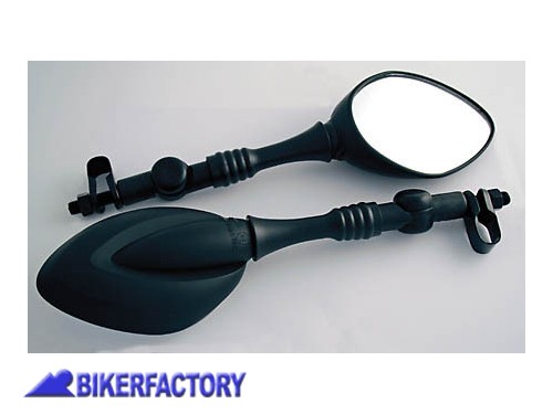 BikerFactory Coppia specchietti retrovisori universali Dx Sx nero aggancio M10 fil destra Prodotto generico non specifico per questo modello di moto PW 00 301 075 1027392