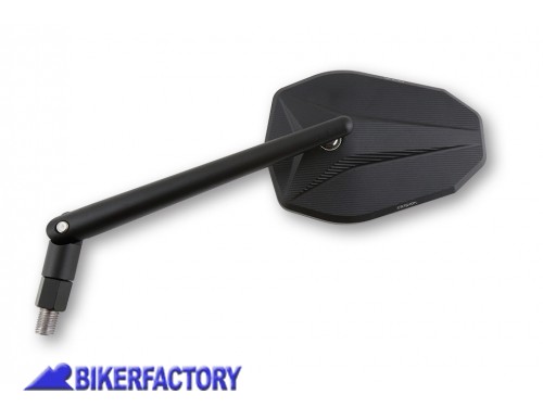BikerFactory Specchietto retrovisore mod VICTORY X nero lato sinistro destro Prodotto generico non specifico per questo modello di moto PW 00 301 180 1039726