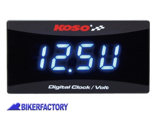 BikerFactory Misuratore tensione batteria Voltmetro orologio per batterie da 12 Volt PW 00 360 223 1041386