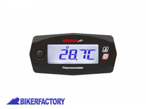 BikerFactory Termometro digitale KOSO MINI 4 per temperatura acqua a batteria PW 00 360 385 1041435