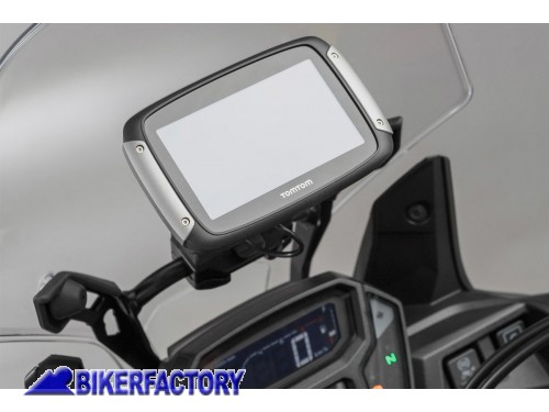 Supporto SW-Motech porta GPS per traversino manubrio moto con sgancio / aggancio rapido QUICK-LOCK #GPS1#
