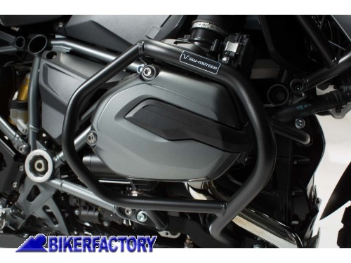 Protezione motore paracilindri tubolare SW-Motech colore nero per BMW R 1200 GS LC / Rallye