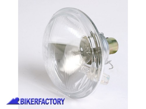 Inserto per faro rotondo Ø 114 mm con vetro trasparente rigato (lampada H4 Bilux) - Prodotto generico non specifico per questo modello di moto