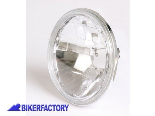 Inserto per faro rotondo Ø 146mm con vetro trasparente liscio (lampada H4) - Prodotto generico non specifico per questo modello di moto