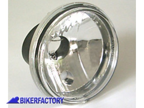 Inserto per faro rotondo Ø 90 mm con vetro trasparente liscio (lampada H4) - Prodotto generico non specifico per questo modello di moto